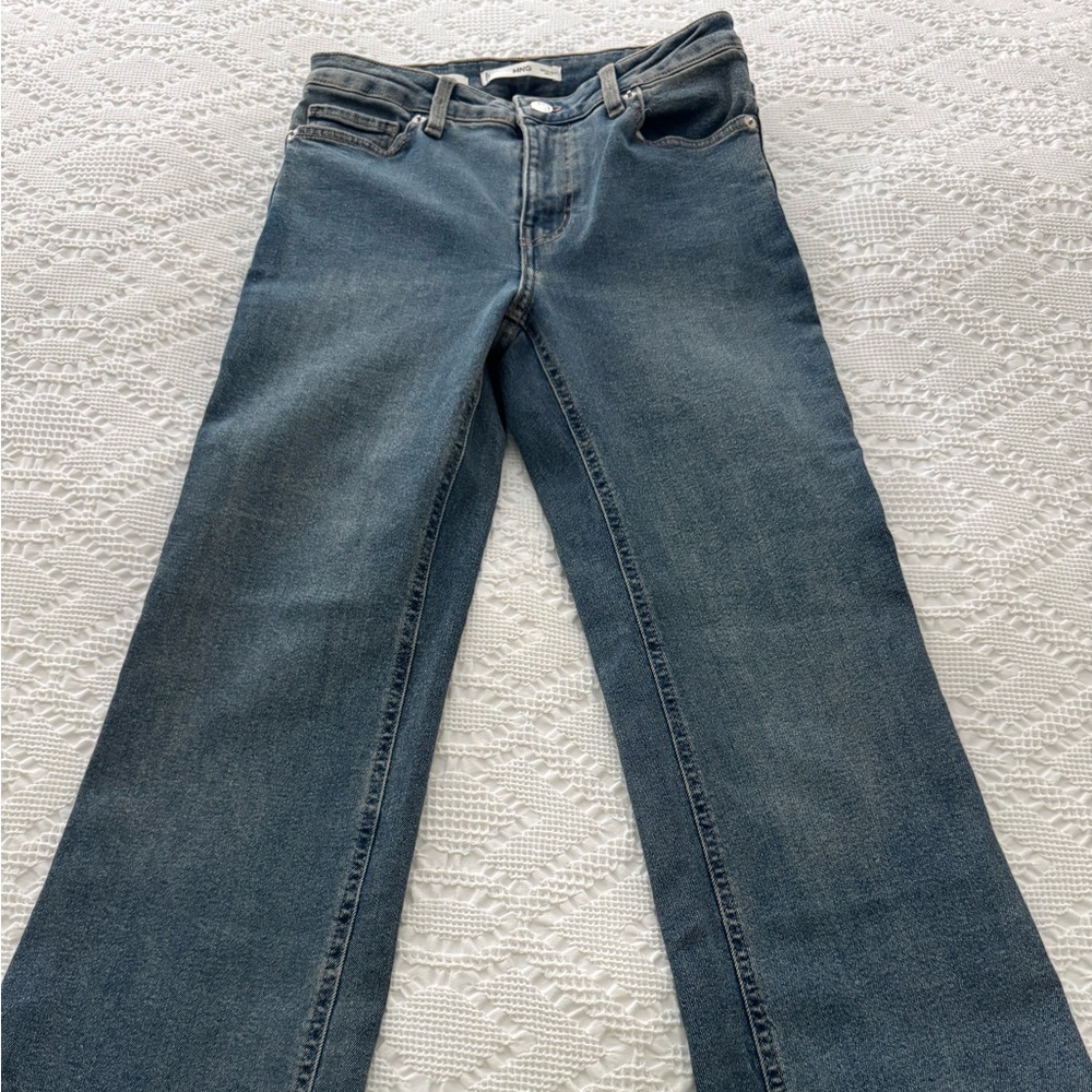 Mango Siena Flared Cropped Jeans